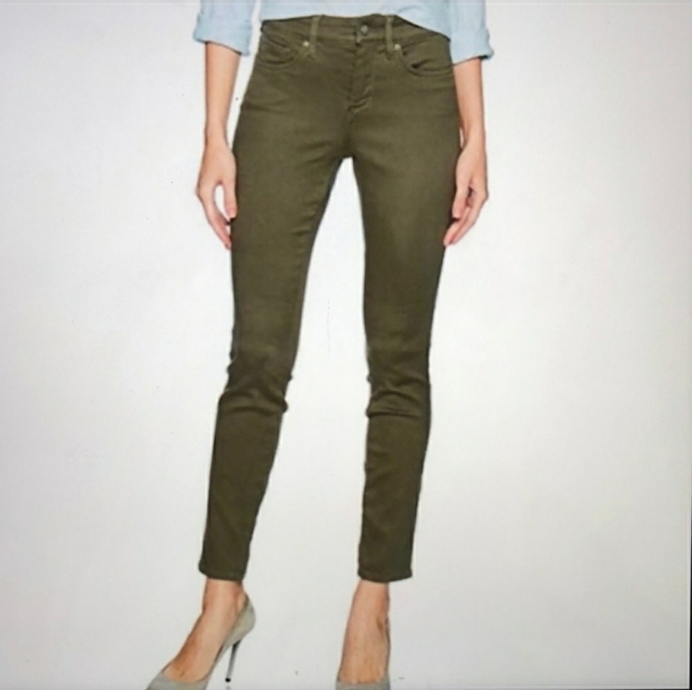 NYDJ green amy skinny legging with lifting tech